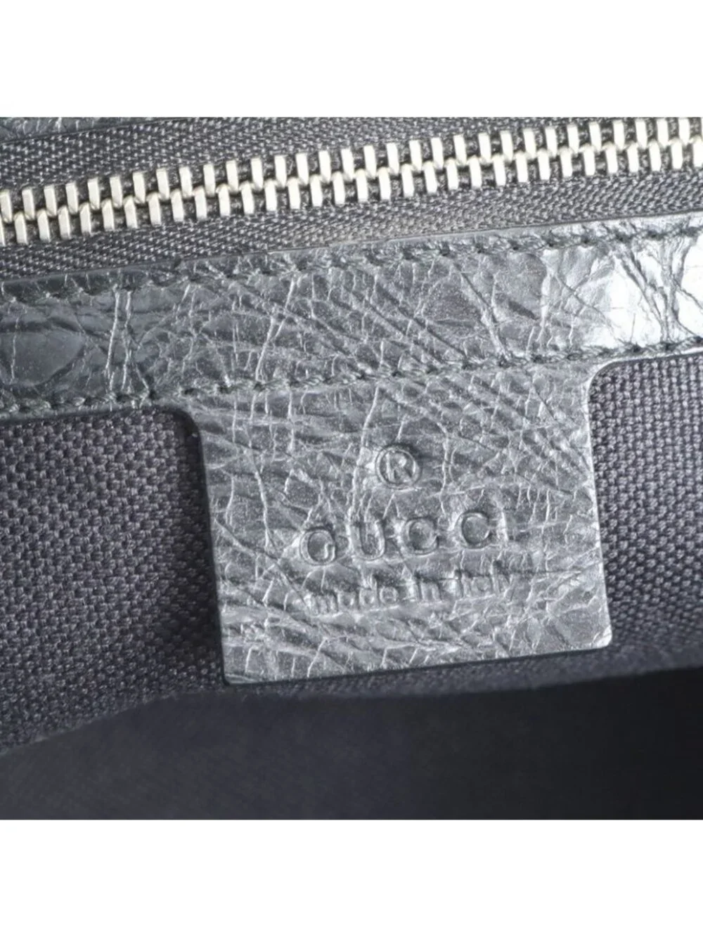 ★SOLD★ Gucci Interlocking Leather Clutch Pouch Black Ewe - Picture 7 of 8